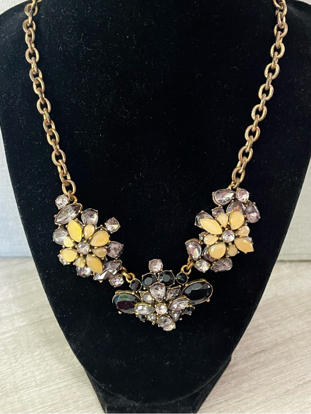 J Crew Stunning Neutral Jeweled Statement Necklace